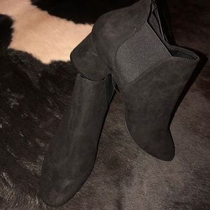 h&m Black Mid Heel Ankle Booties